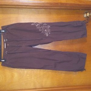 i.e. Relaxed Brown Capris Size 6